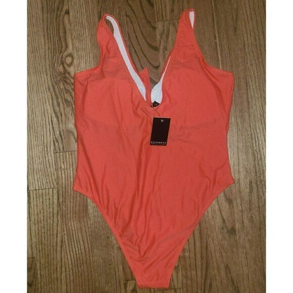 NWT ELOQUII Plus Size High Hip One Piece Swimsuit Size 18 - Picture 3 of 5
